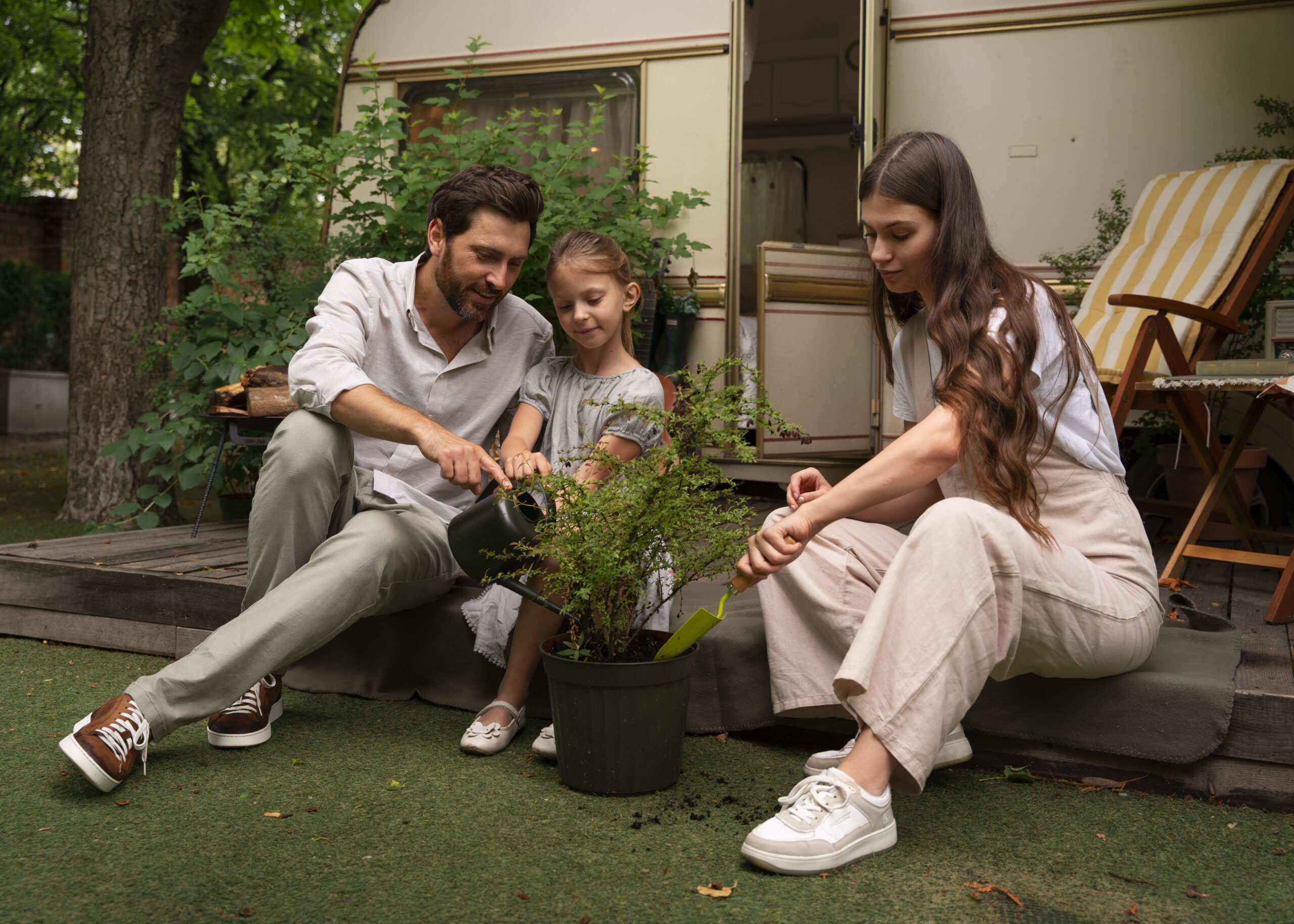 parents-daughter-spending-time-together-while-wearing-linen-clothing